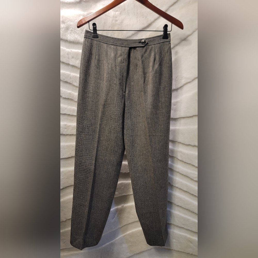 Vintage Evan Picone Union Made Women's Size 14 Wool Pleated Straight Dress Pants
